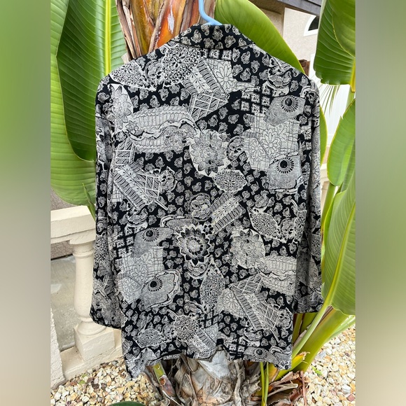 JH Collectibles Petite Linen Long Blazer Vintage Funky Fun Angie Style Retro - Picture 6 of 6